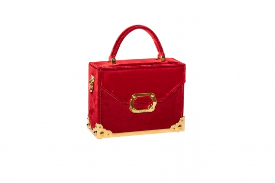 900’ Bag “La Belle Époque” (Red Velvet) Gold 